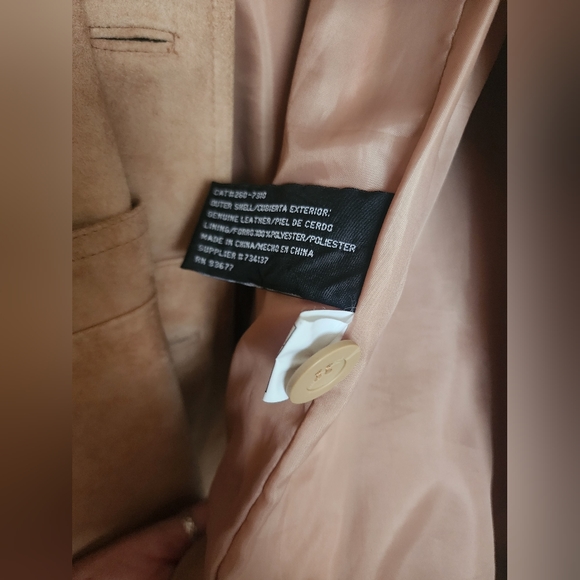 Tan suede jacket like new size M - Picture 9 of 11